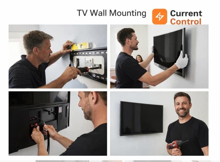 TV wall mounting installation work
